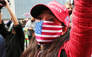 Trump Rally and Protest : Times Square : New York :  Photos : Richard Moore : Photographer